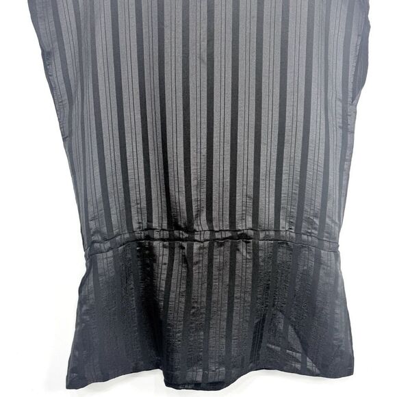 Forenza The Limited Black Sleeveless Shimmer Stripe Tunic Vest Top NEW - Picture 10 of 13